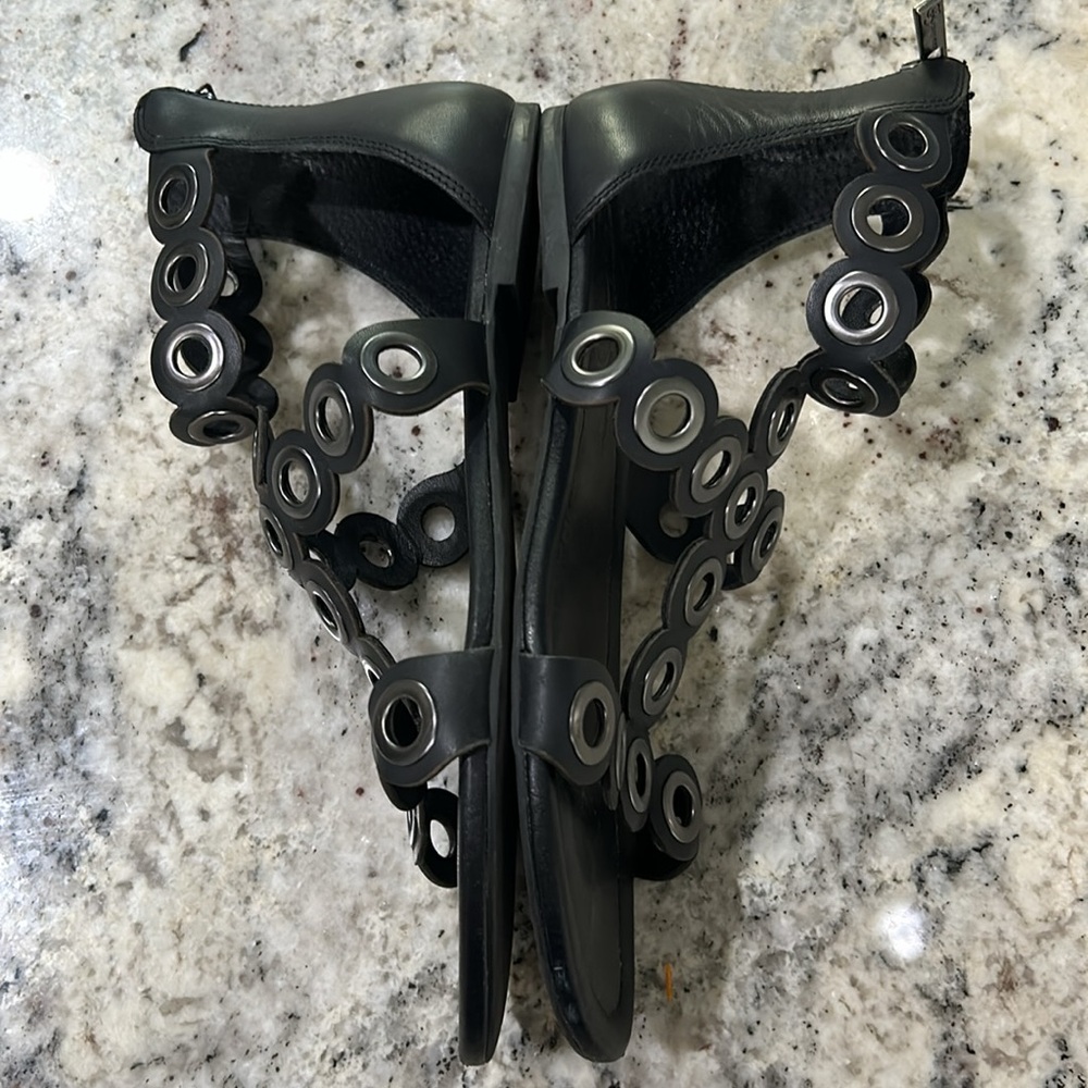 Jessica Simpson Black Sandals with Silver Accents - Picture 5 of 6